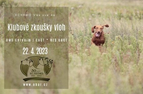 Pozvánka - Klubové zkoušky vloh