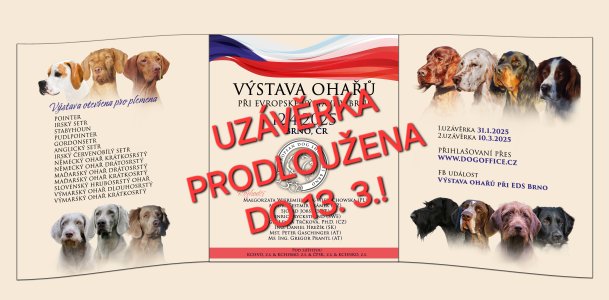 UPOZORNĚNÍ - Uzávěrka klubové výstavy