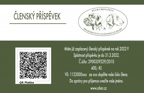 Členský příspěvek 2022